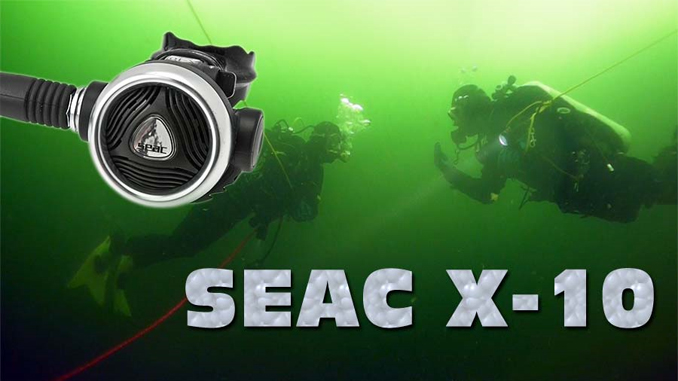 70041/3D Schwarz 1st & 2nd Seac X-10 Pro Ice 300 Stange din Tauchen Regler 